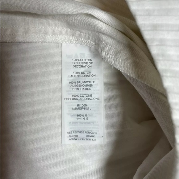 NWT JCREW Pin tuck / Pleated 100% Cotton White Top Size 6 - Picture 4 of 5